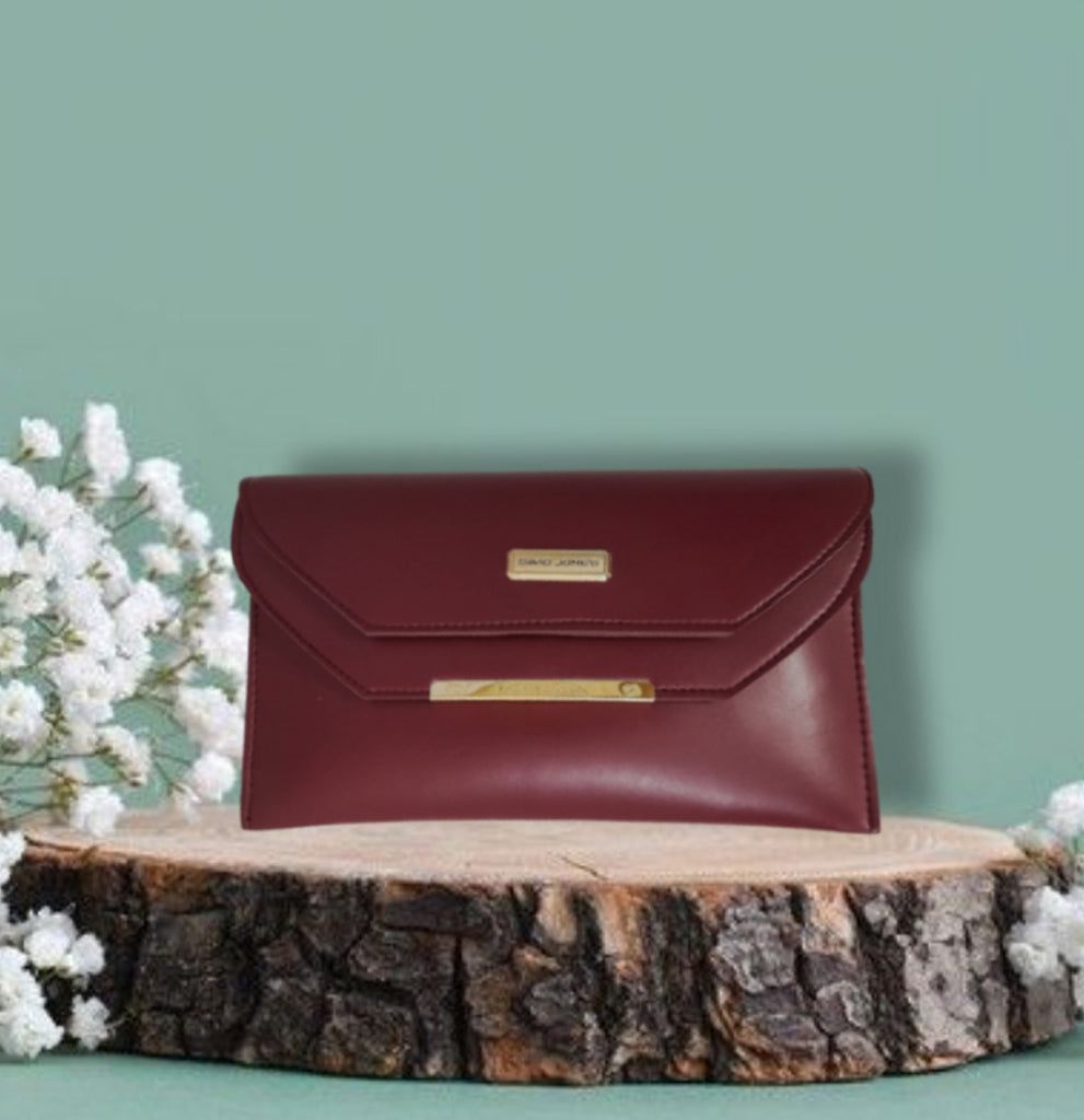 Scarlet maroon double flap