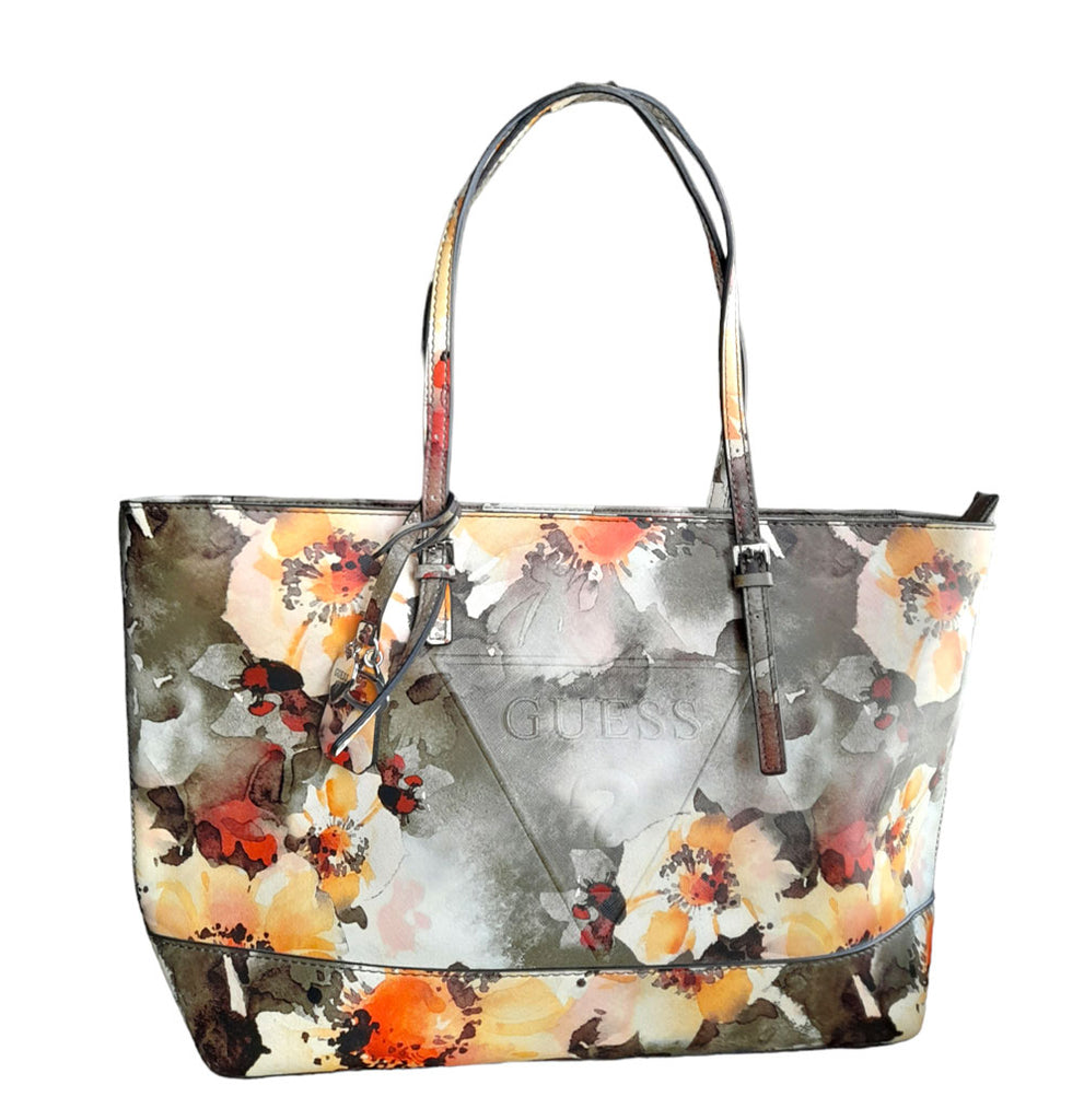 ORIGINAL GUESS FLORAL TOTE BAG