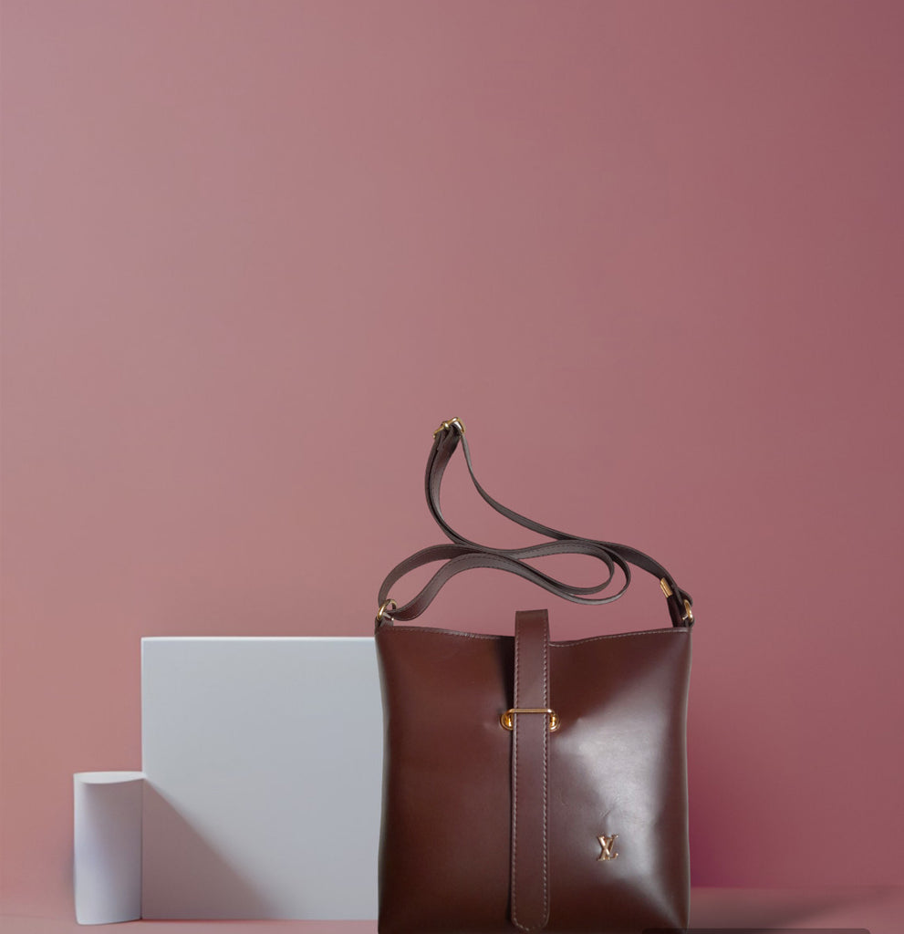 Maroon carry satchel bag