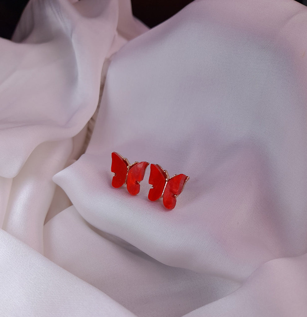 RED BUTTERFLY EARING
